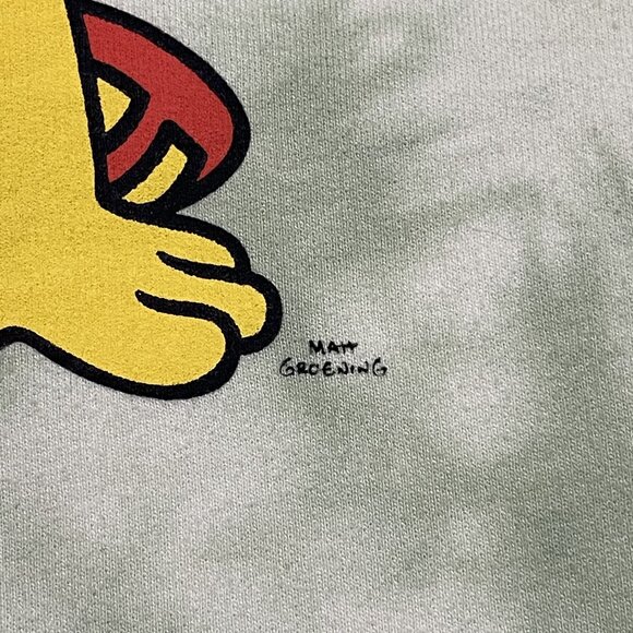 The Simpsons Lisa Sweatshirt XL Green Tie-Dye Cotton Blend Crewneck - Picture 7 of 7